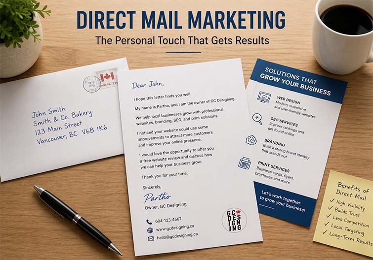 Direct mail marketing for small businesses using personalised handwritten business letters to generate leads and increase local brand awareness.